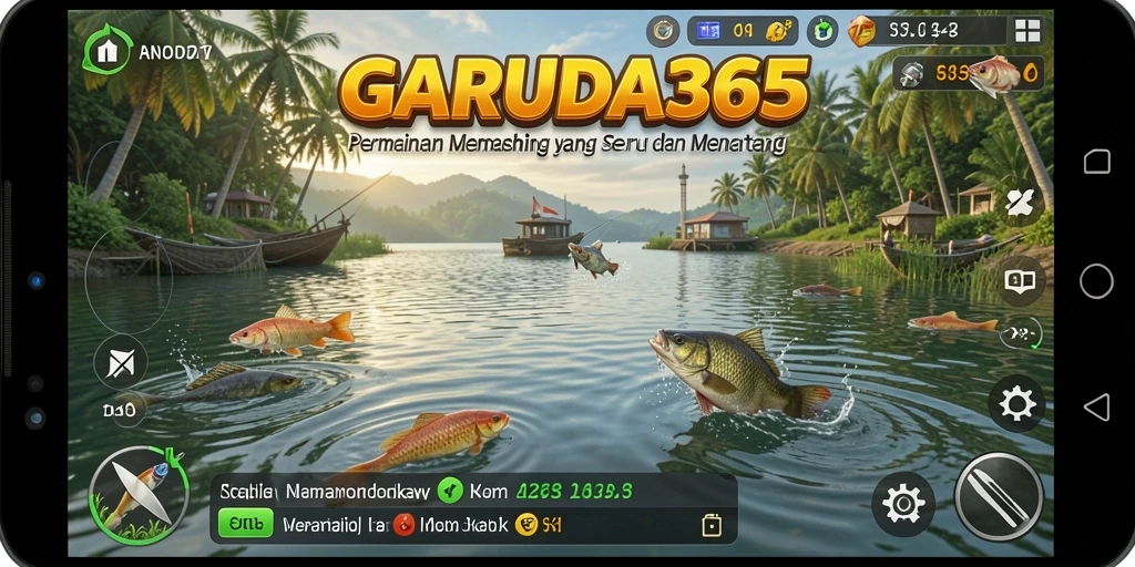 Tampilan gameplay GARUDA365 dengan aksi memancing yang seru.