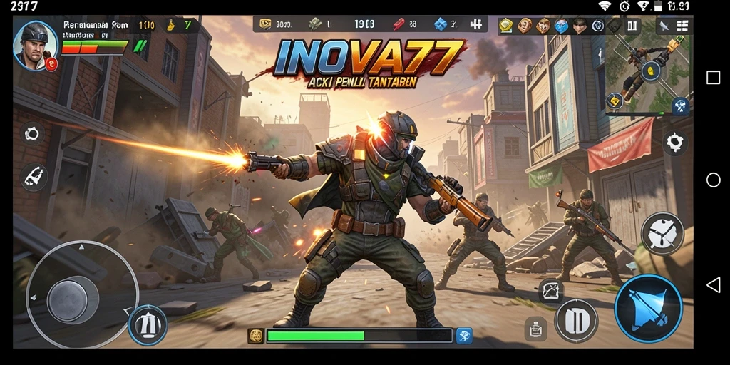 Tampilan menarik dari gameplay INOVA77 penuh aksi.