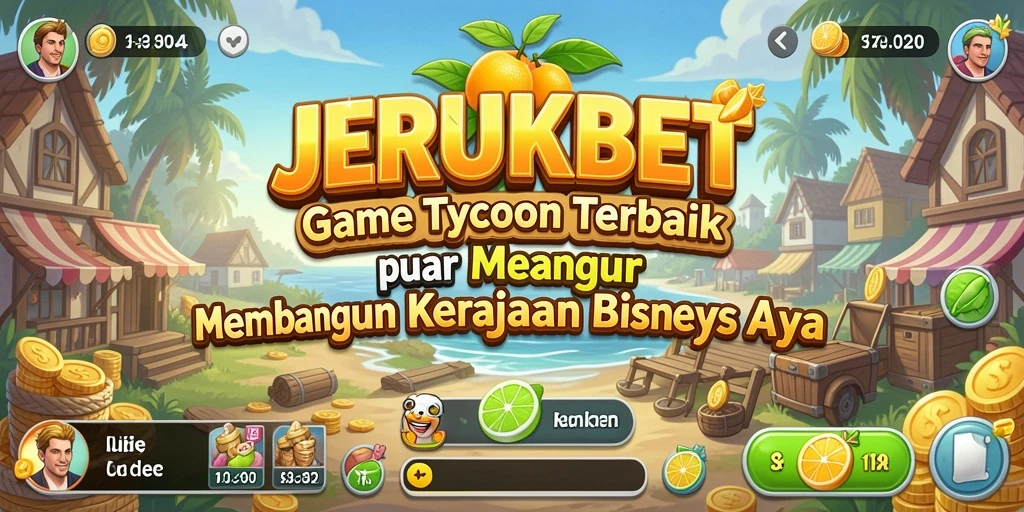 Tampilan gameplay seru dari JERUKBET menunjukkan manajemen bisnis yang menantang.