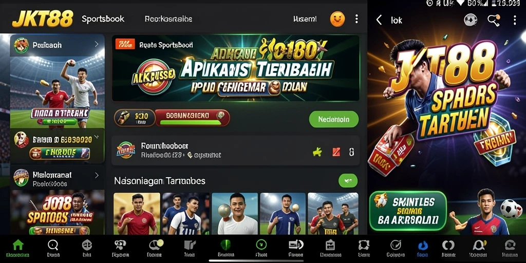Tampilan gameplay JKT88 dengan berbagai pilihan taruhan olahraga.