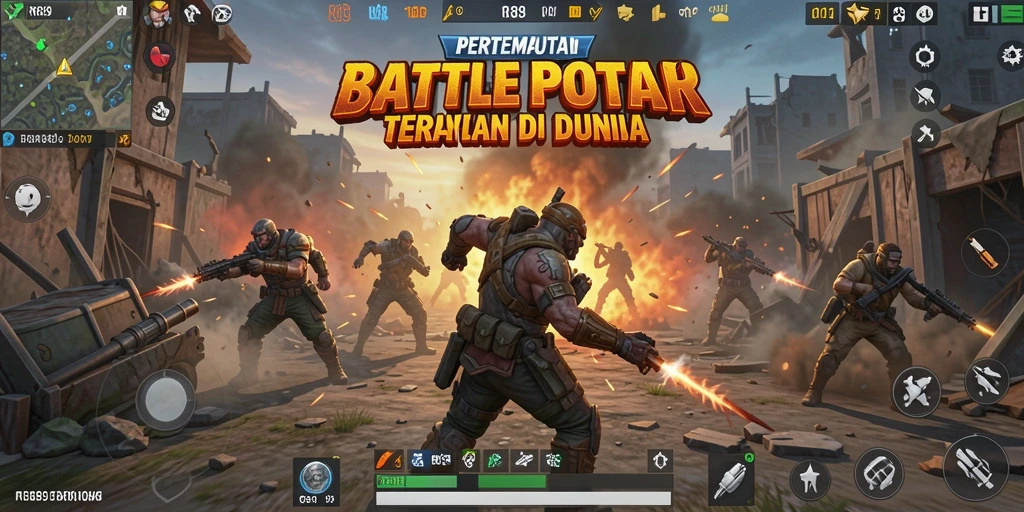 Gameplay seru dan intens di RR89 Battle Royale.