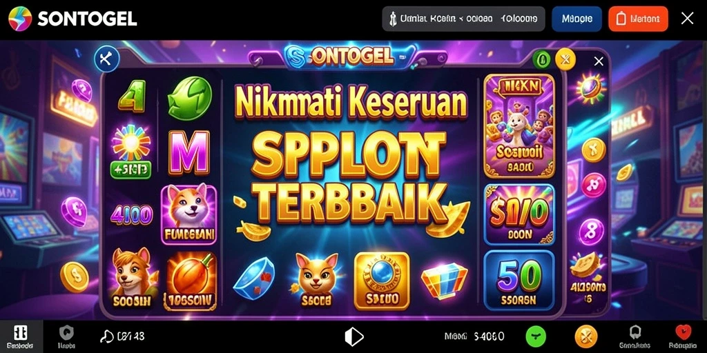 Tampilan menarik dari permainan Slot di SONTOGEL.